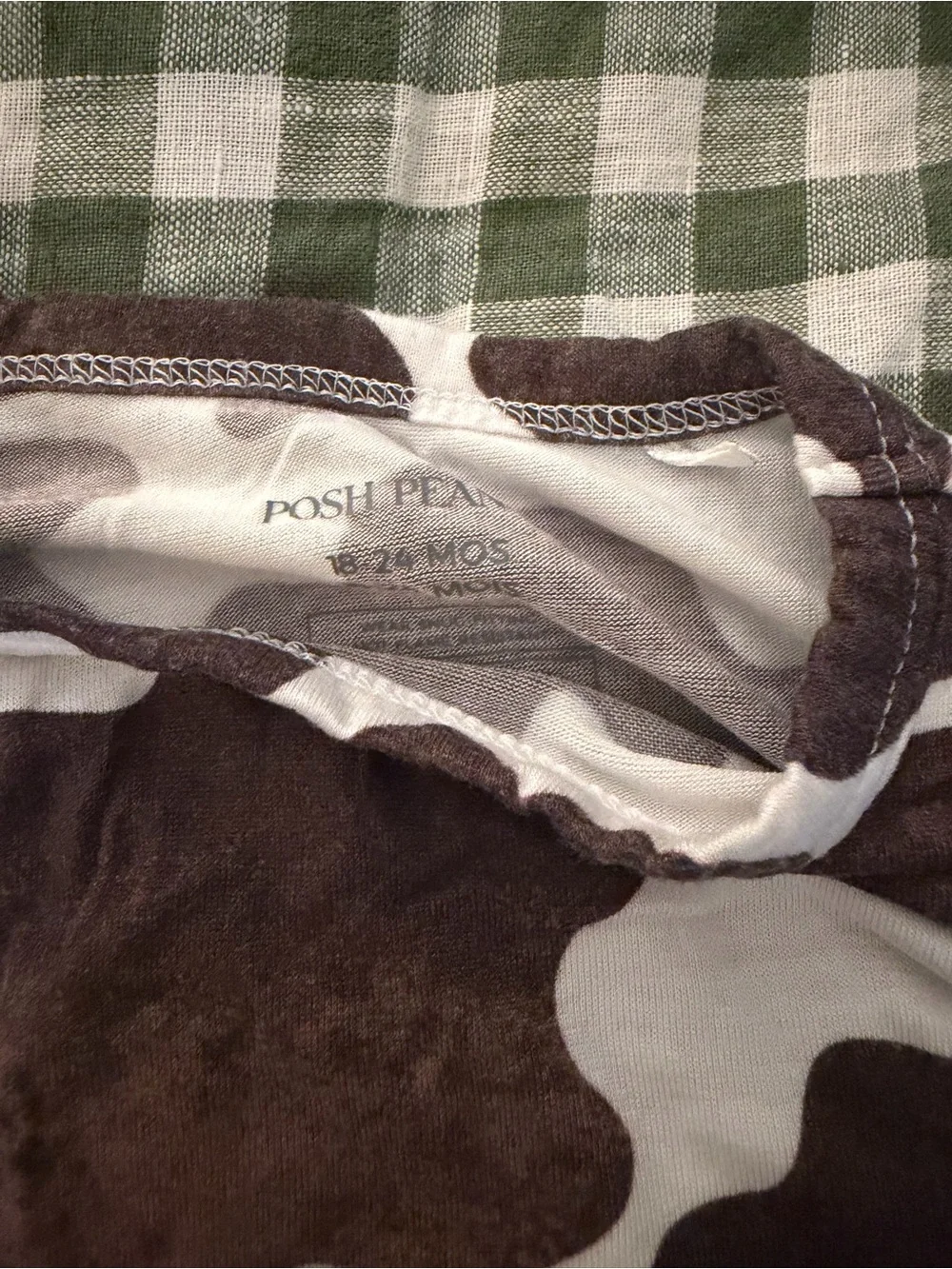 Posh Peanut Brown and White Cow Print Pajama Set